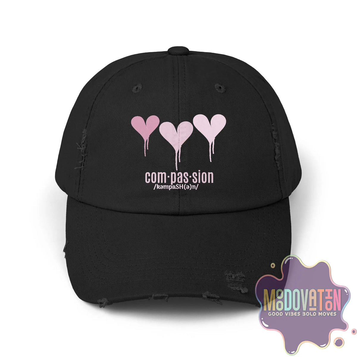 Compassion - Unisex Distressed Vintage Hat - MOODOVATION