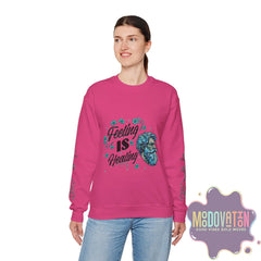 Feeling Is Healing Unisex Heavy Blend Crewneck Sweatshirt - MOODOVATION