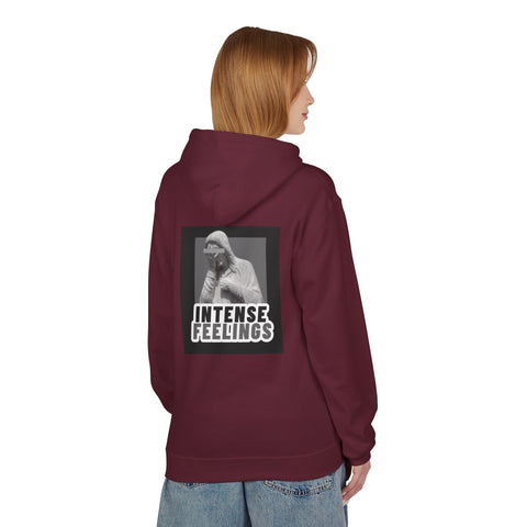Intense Feelings Unisex Midweight Hoodie - Grey Print