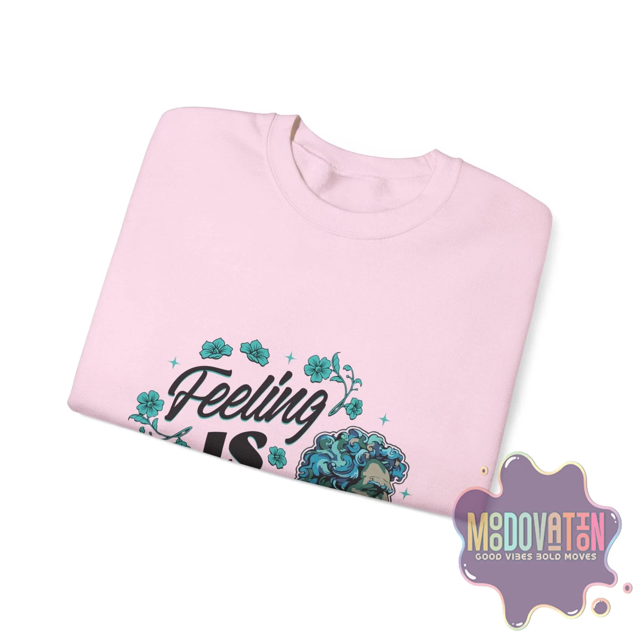Feeling Is Healing Unisex Heavy Blend Crewneck Sweatshirt - MOODOVATION