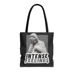 Intense Feelings Tote Bag - Grey Print