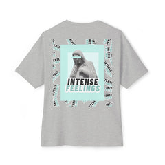 Intense Feelings – Cyan Print Unisex Oversized Tee