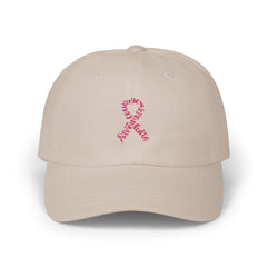 Breast Cancer Awareness Embroidered Ribbon Classic Dad Hat