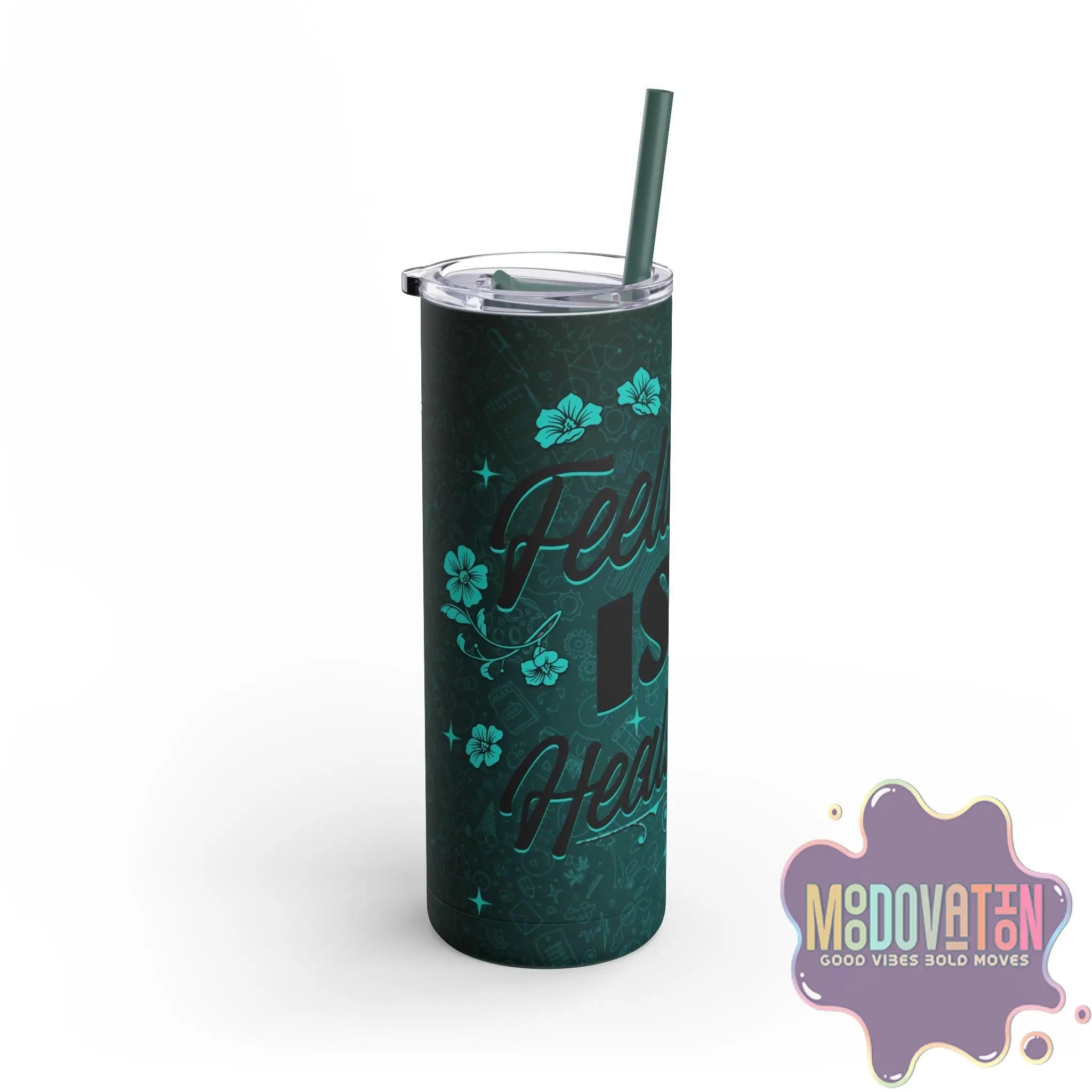 Feeling Is Healing Maars Maker Skinny Matte Tumbler, 20oz - MOODOVATION