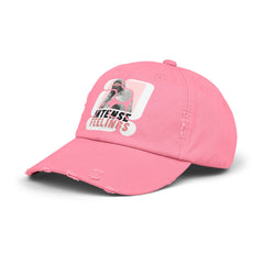 Intense Feelings - Pink Rose Print Vintage Distressed Hat