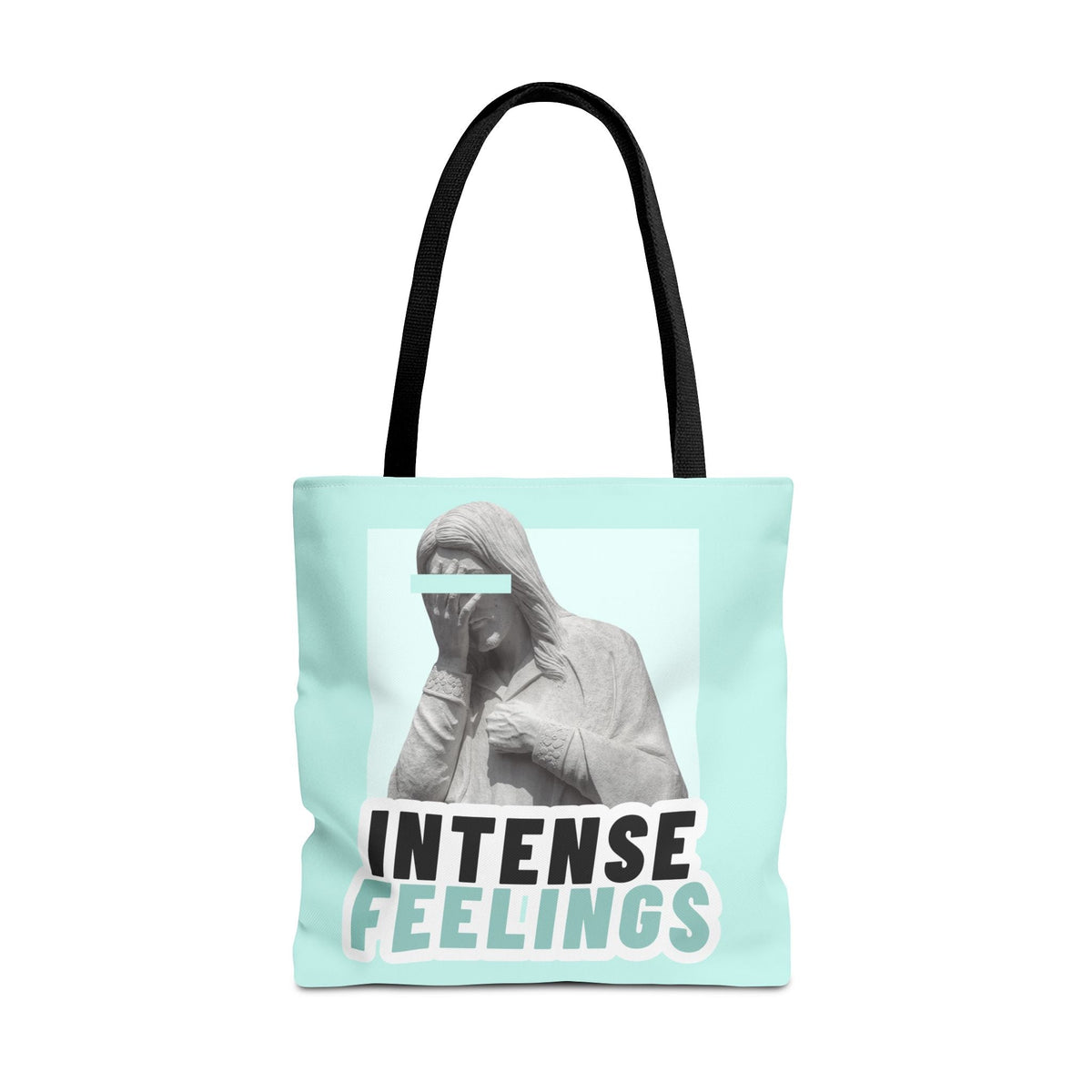 Intense Feelings Tote Bag - Cyan Print Moodovation