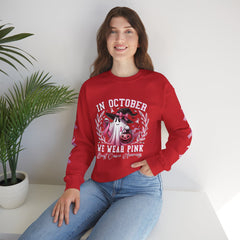 In October We Wear Pink – Breast Cancer Awareness Unisex Crewneck Sweatshirt