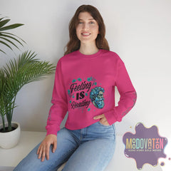 Feeling Is Healing Unisex Heavy Blend Crewneck Sweatshirt - MOODOVATION
