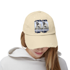Intense Feelings - Navy Print Vintage Distressed Hat