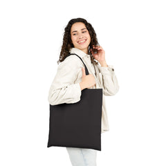 Breast Cancer Awareness Canvas Tote Bag – Courage, Strength & Faith Ribbon