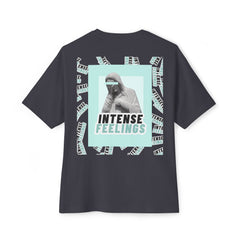 Intense Feelings – Cyan Print Unisex Oversized Tee