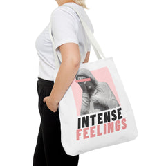 Intense Feelings Tote Bag - White Print