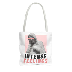 Intense Feelings Tote Bag - White Print