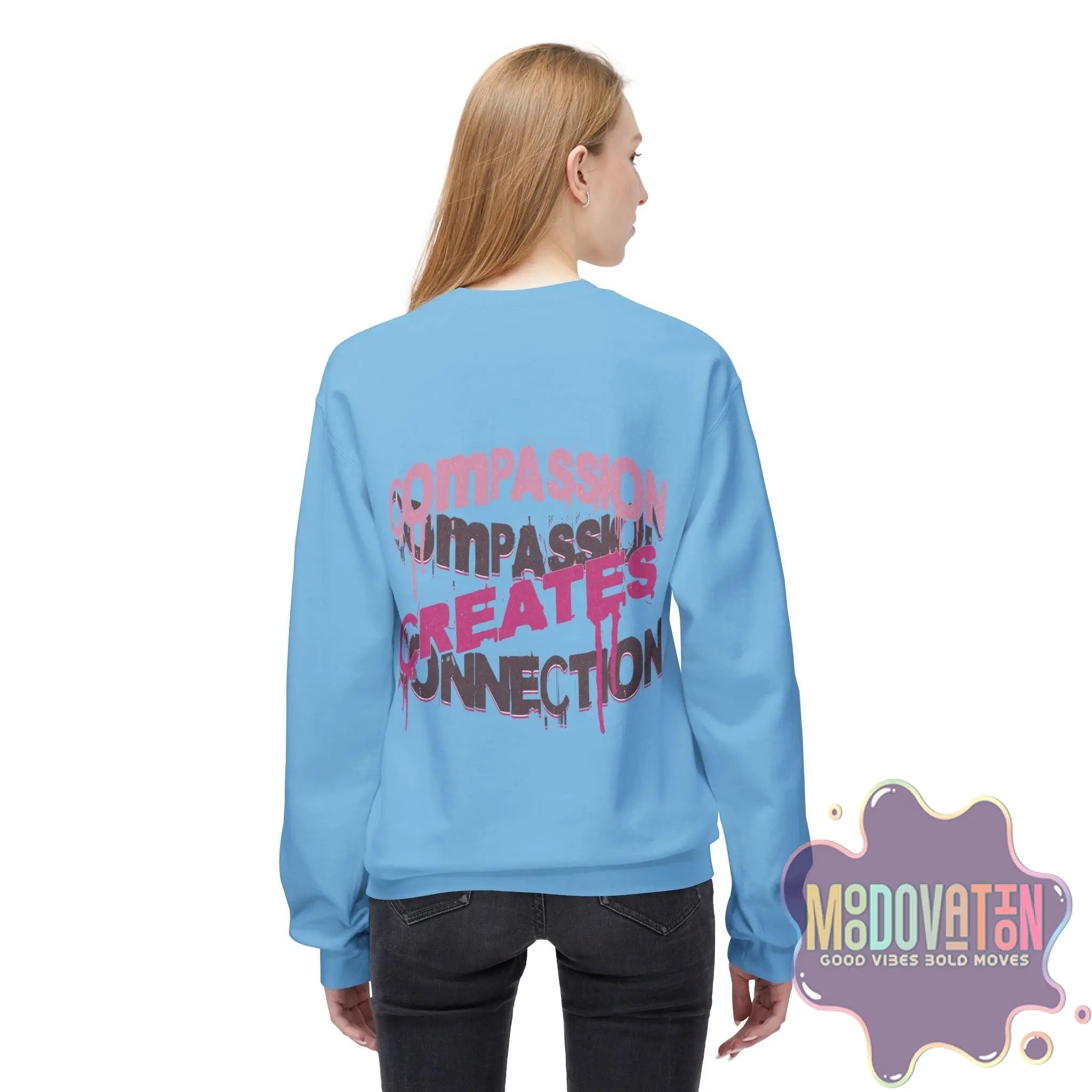 Self-Compassion Unisex Midweight Crewneck Sweatshirt - MOODOVATION