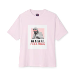 Intense Feelings – Rose Pink Print Unisex Oversized Tee