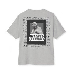 Intense Feelings – Grey Print Unisex Oversized Tee