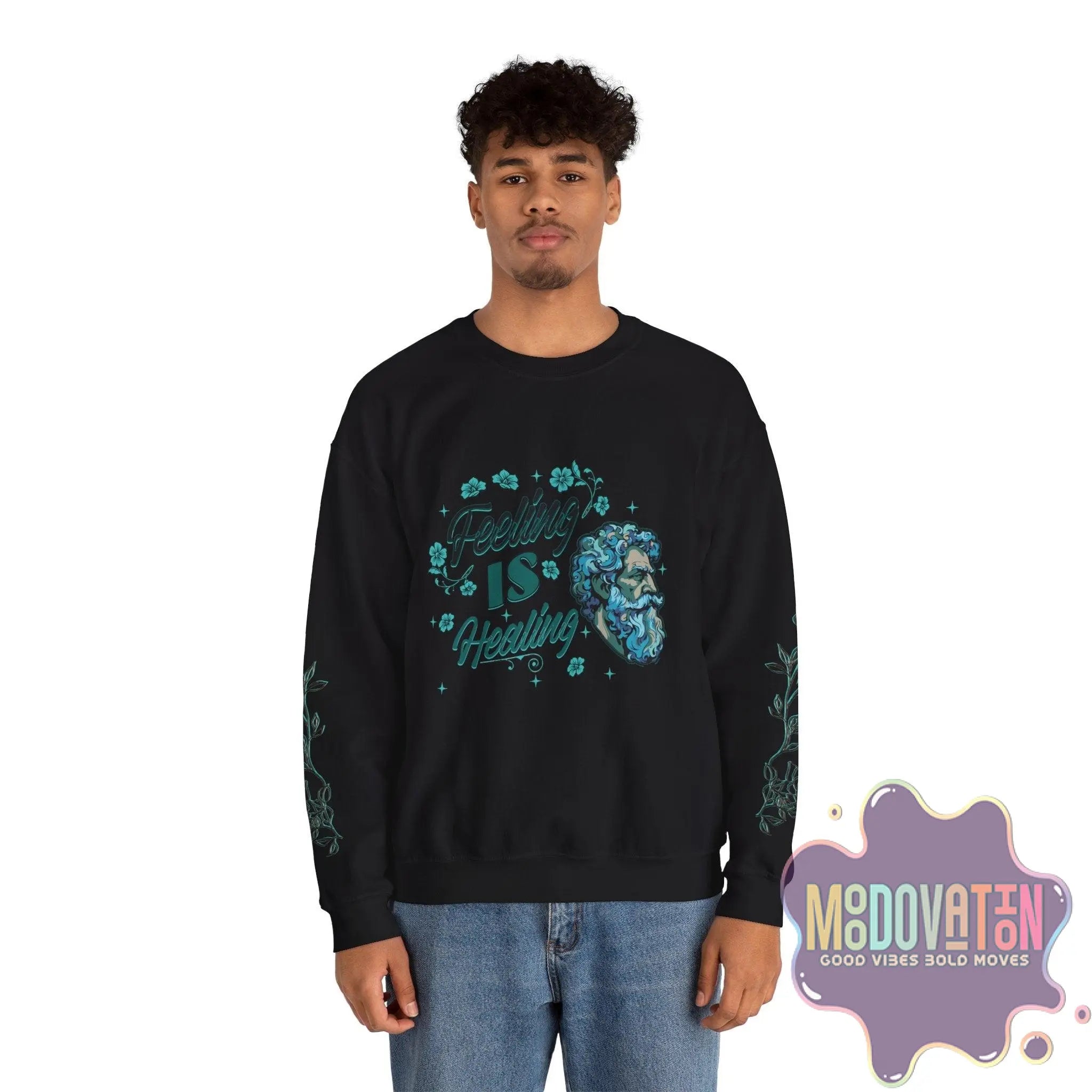 Feeling Is Healing Unisex Heavy Blend Crewneck Sweatshirt - MOODOVATION