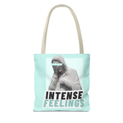 Intense Feelings Tote Bag - Cyan Print