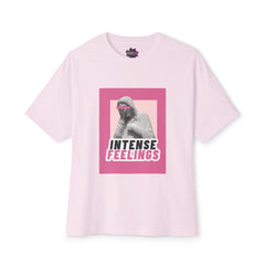 Intense Feelings – Pink Print Unisex Oversized Tee