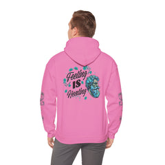 Feeling Is Healing - Unisex Statement Sleeve Hoodie
