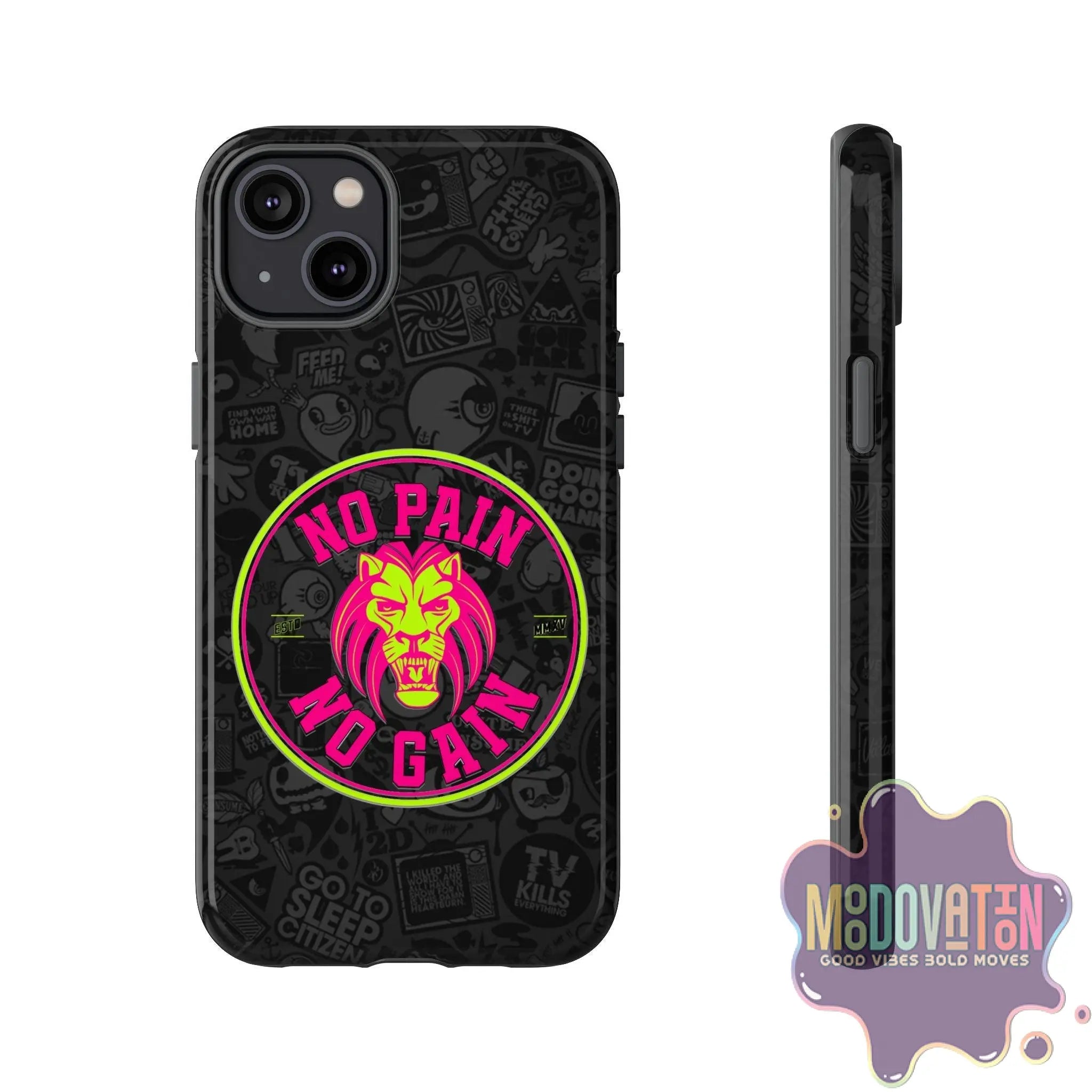 No Pain No Gain Phone Case - Black - MOODOVATION