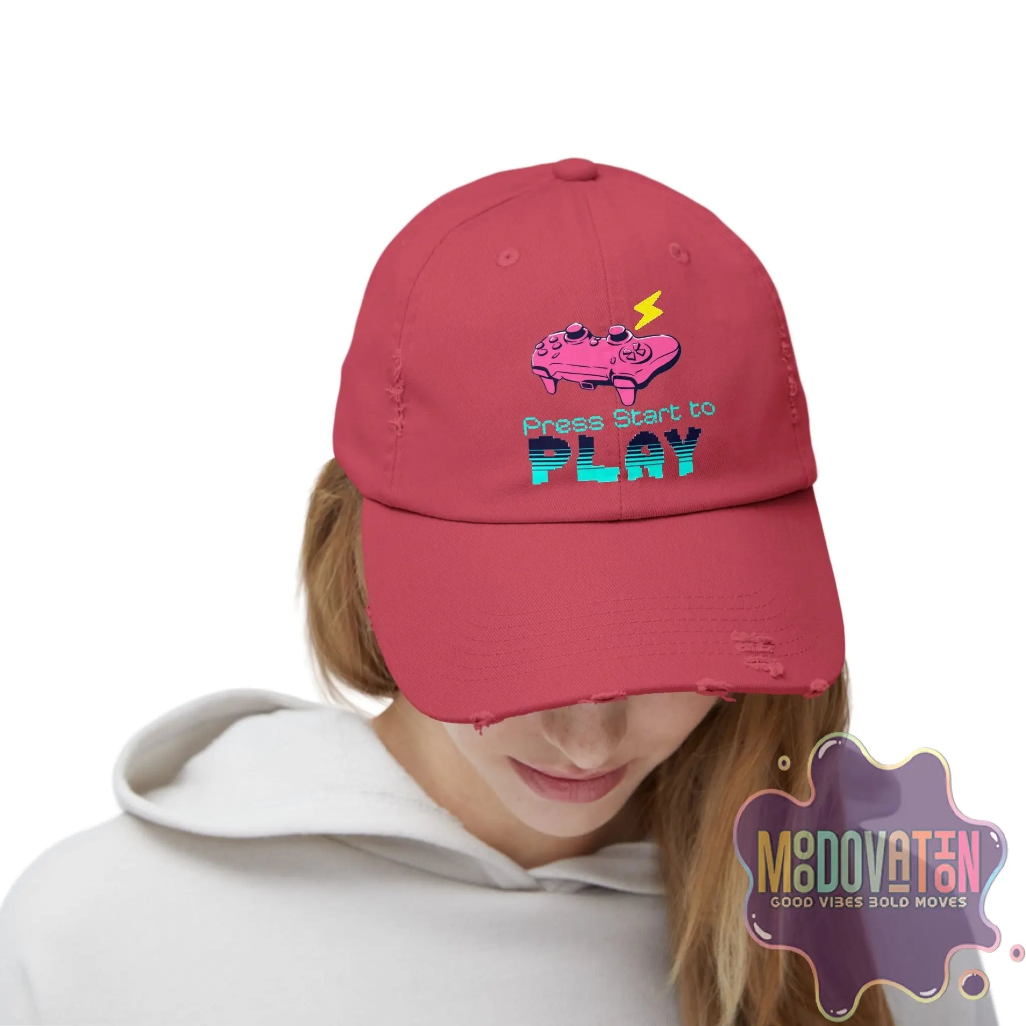 Game Over - Unisex Distressed Vintage Hat - MOODOVATION