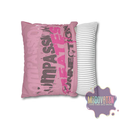 Compassion Faux Suede Square Pillowcase - MOODOVATION