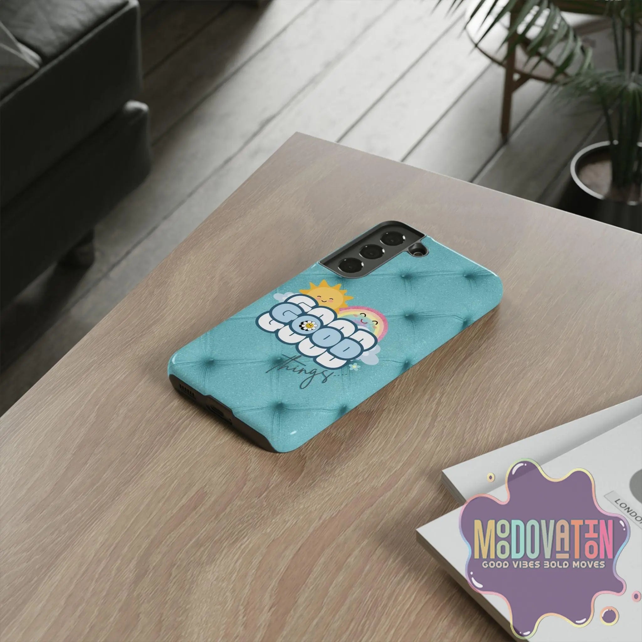 Good Things Phone Case - Teal - MOODOVATION