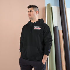 Intense Feelings Champion Unisex Hoodie - Black/Rose Pink Print