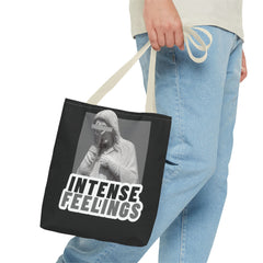 Intense Feelings Tote Bag - Grey Print