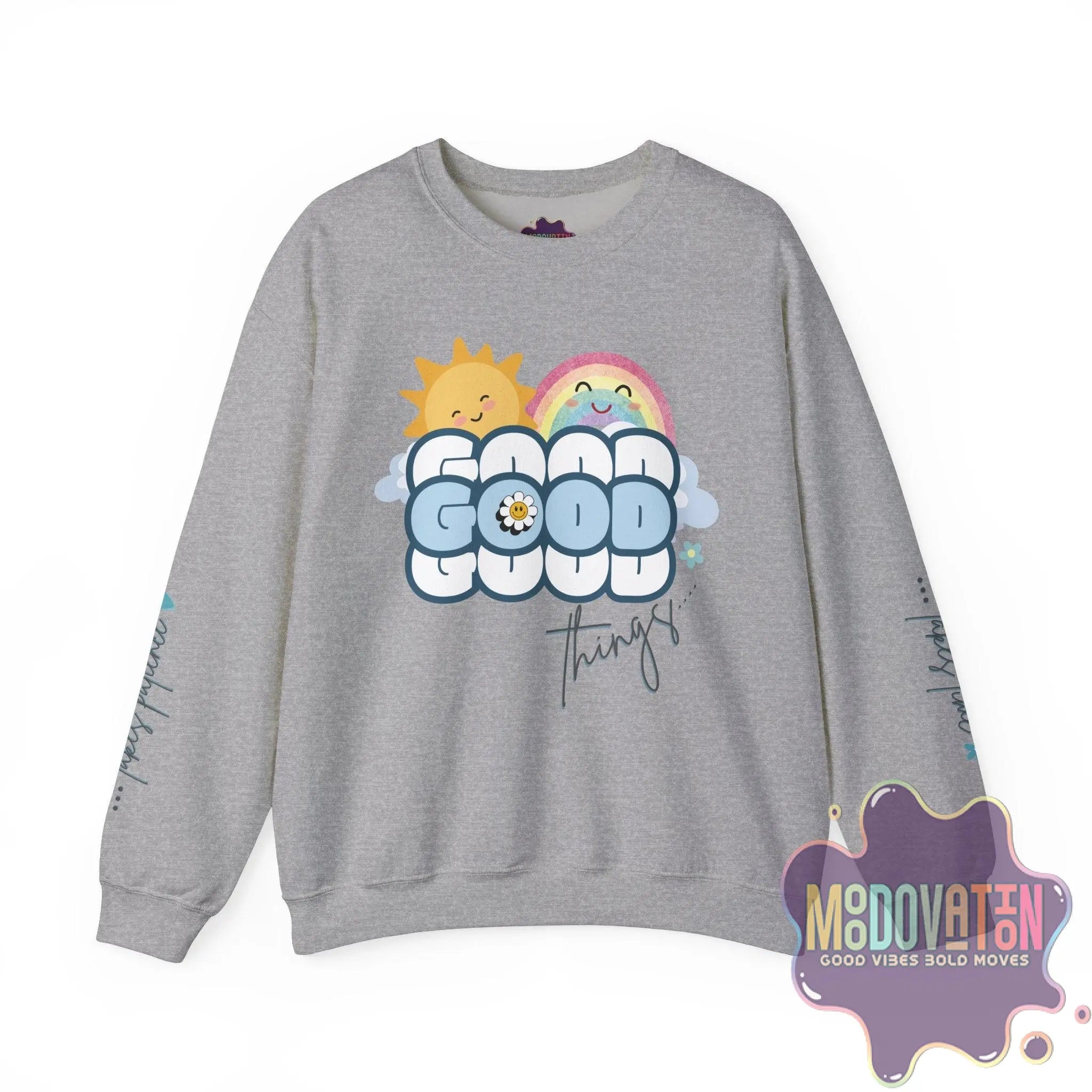 Good Things Unisex Heavy Blend Crewneck Sweatshirt - MOODOVATION