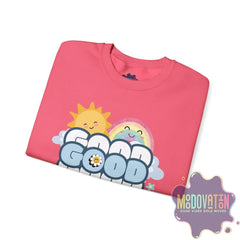Good Things - Unisex Heavy Blend Crewneck Sweatshirt - Large Graphic Sleeve - MOODOVATION