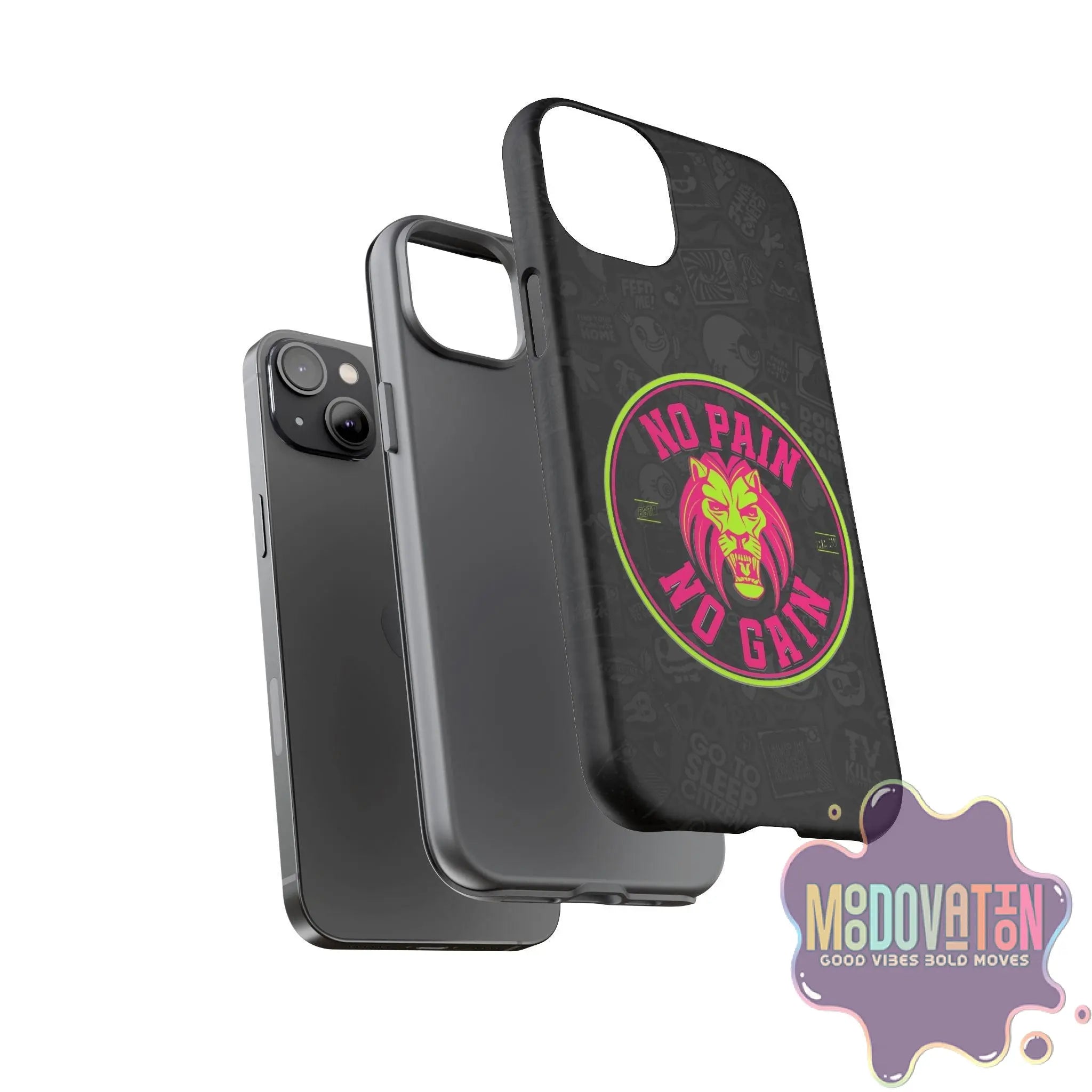 No Pain No Gain Phone Case - Black - MOODOVATION