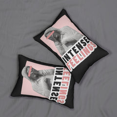 Intense Feelings Black Lumbar Pillow