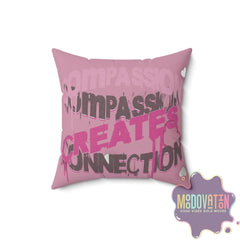 Compassion Faux Suede Square Pillow - MOODOVATION