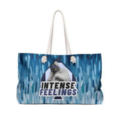 Intense Feelings – Navy Blue Weekender Tote Bag