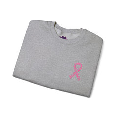 Courage, Strength & Faith – Breast Cancer Awareness Unisex Crewneck Sweatshirt