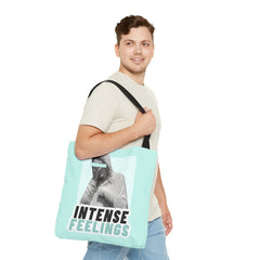 Intense Feelings Tote Bag - Cyan Print