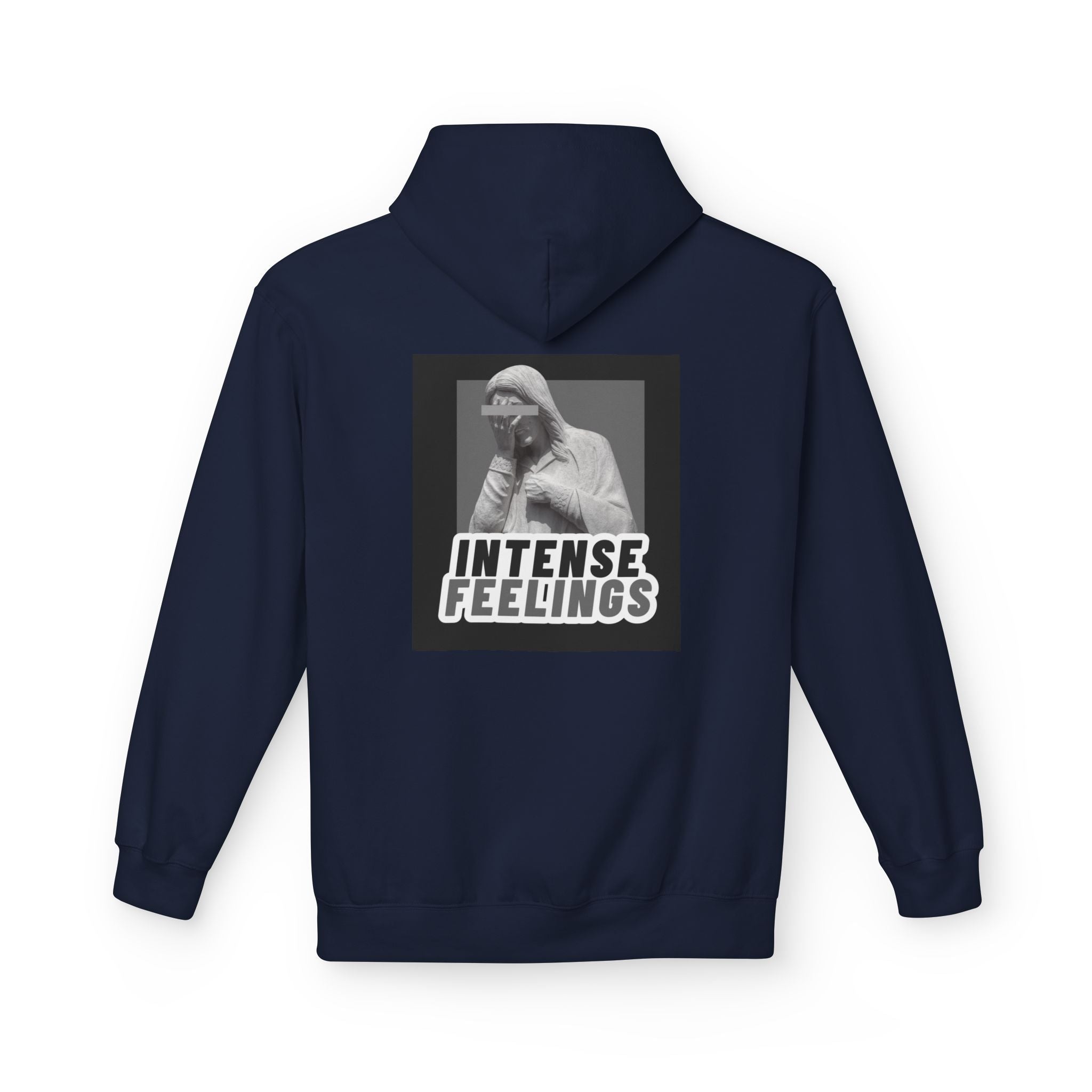 Intense Feelings Unisex Midweight Hoodie - Grey Print