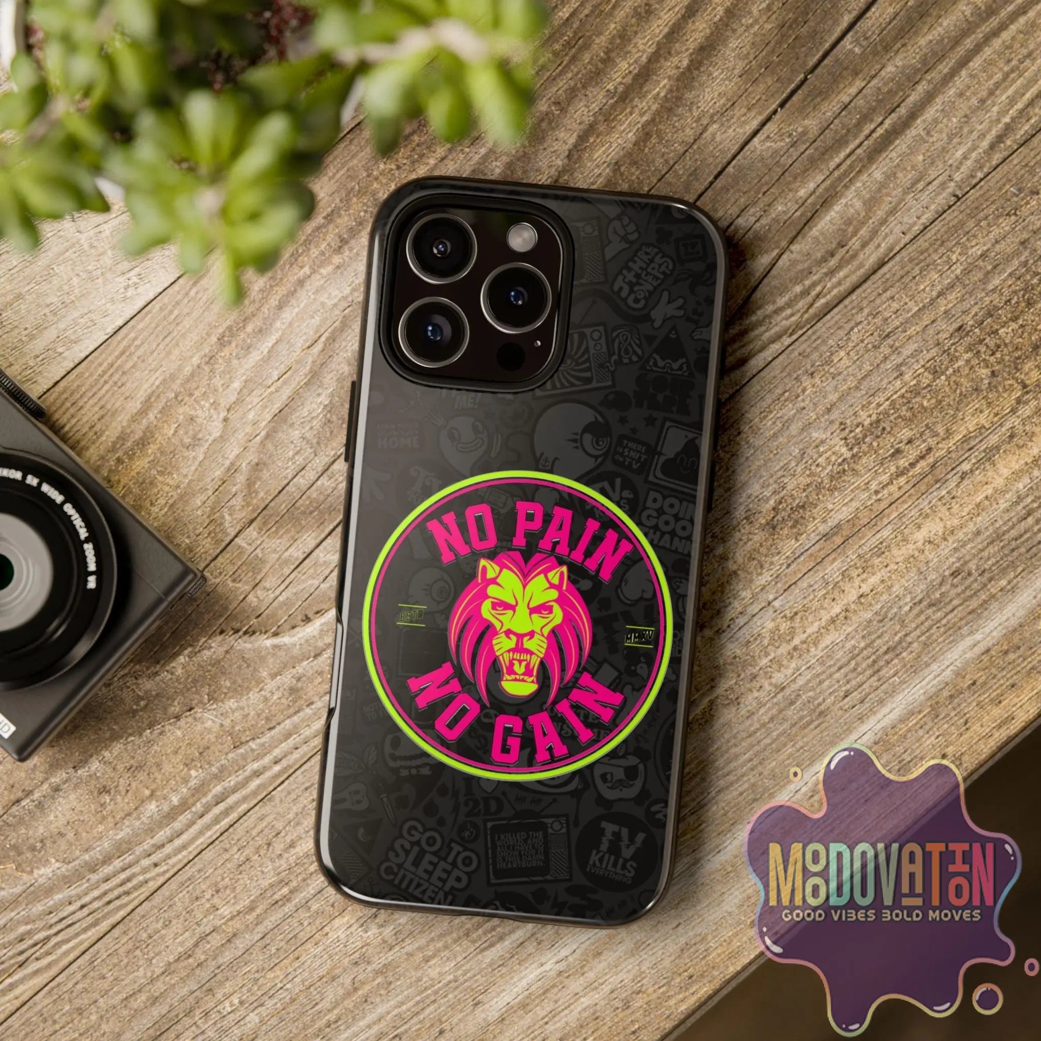 No Pain No Gain Phone Case - Black - MOODOVATION
