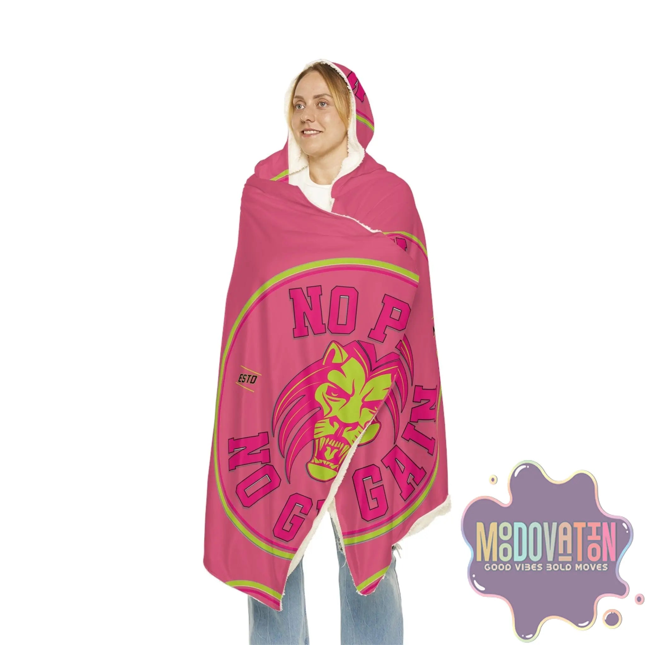 No Pain No Gain Snuggle Blanket - Watermelon Pink - MOODOVATION