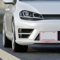 Breast Cancer Awareness Metal License Plate Frame
