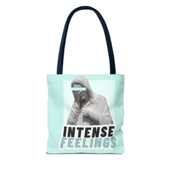 Intense Feelings Tote Bag - Cyan Print