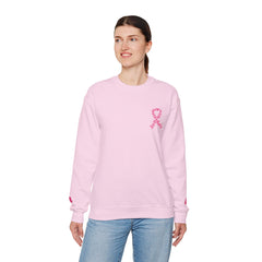 Courage, Strength & Faith – Breast Cancer Awareness Unisex Crewneck Sweatshirt