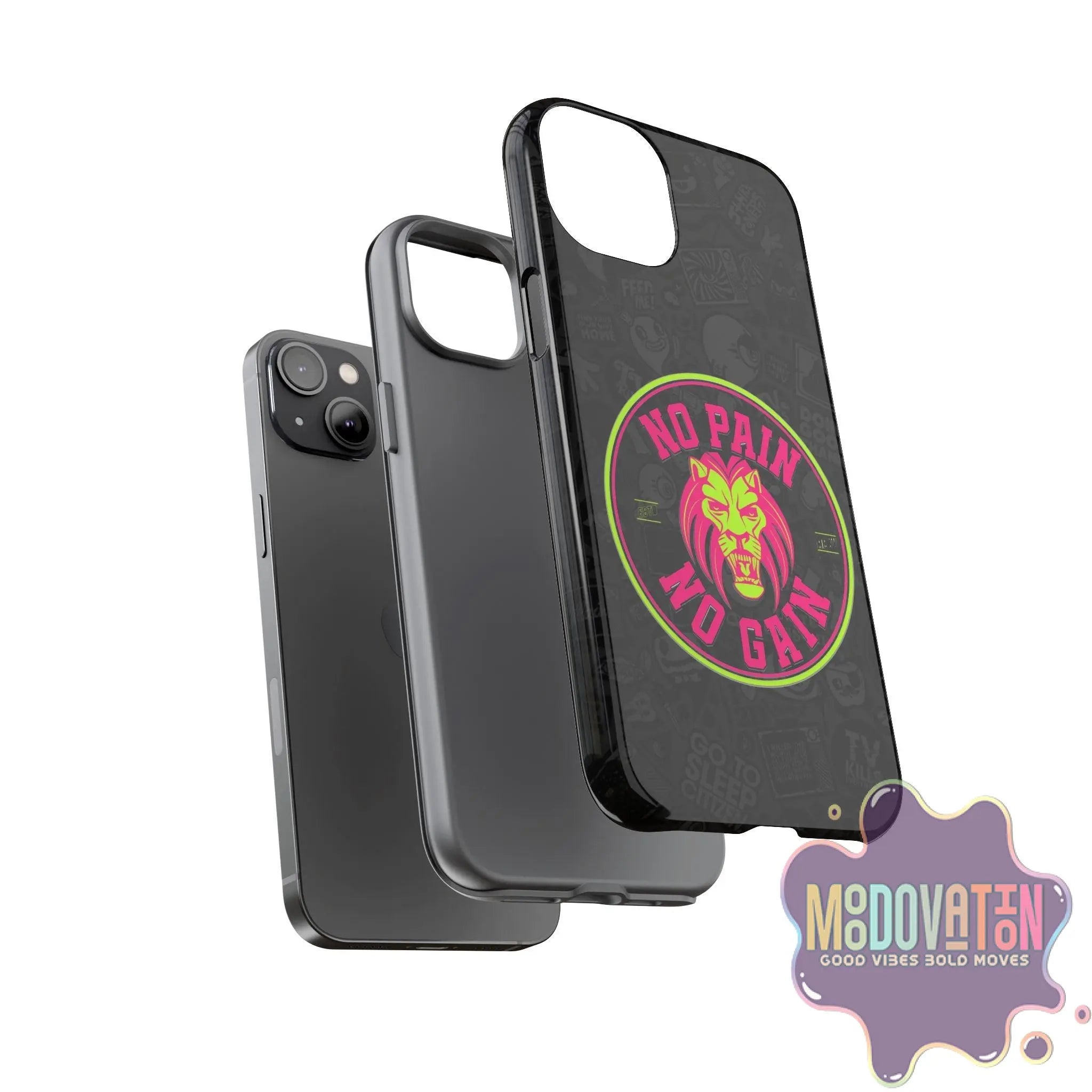 No Pain No Gain Phone Case - Black - MOODOVATION