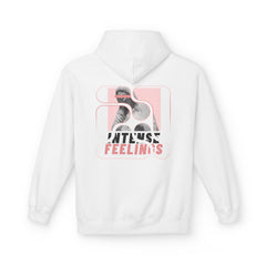 Intense Feelings Unisex Midweight Hoodie - Rose Pink Print