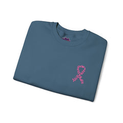 Courage, Strength & Faith – Breast Cancer Awareness Unisex Crewneck Sweatshirt