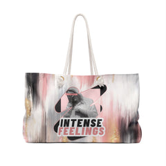 Intense Feelings – Black/Rose Pink Weekender Tote Bag
