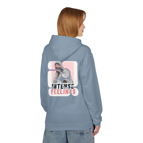 Intense Feelings Unisex Midweight Hoodie - Rose Pink Print