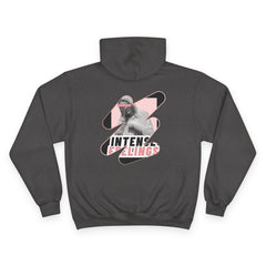 Intense Feelings Champion Unisex Hoodie - Black/Rose Pink Print
